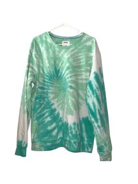 Retreat Los Angeles Mint Tie-Dye Long Sleeve Sweatshirt X-Large 100% Cotton